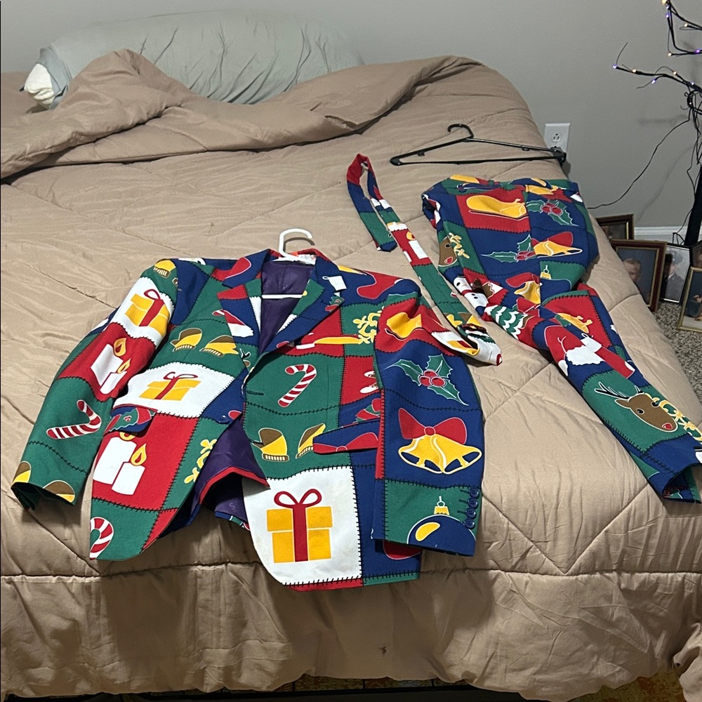 OppoSuits Festive Multicolor Jacket and Pants Set